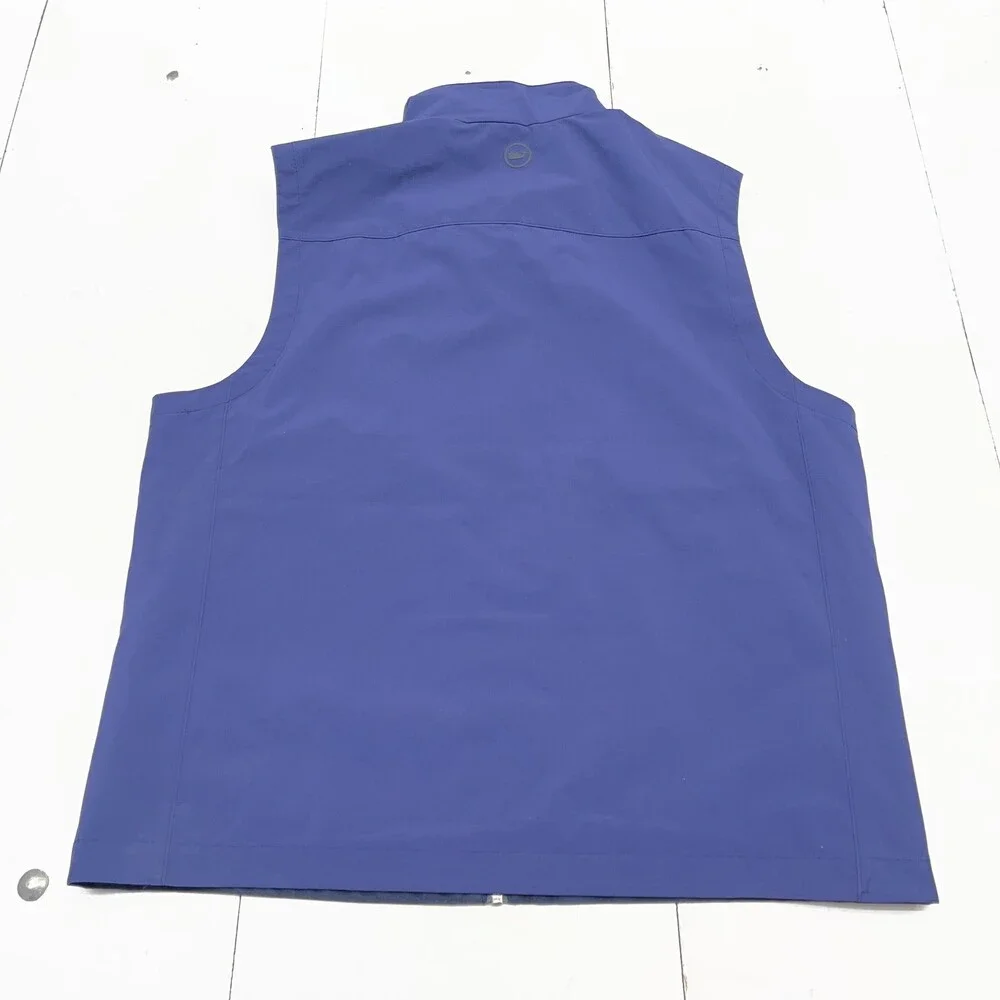Vineyard Vines Vest Mens Medium Blue OTG Soft Shell Zip Front Golf - Picture 7 of 7